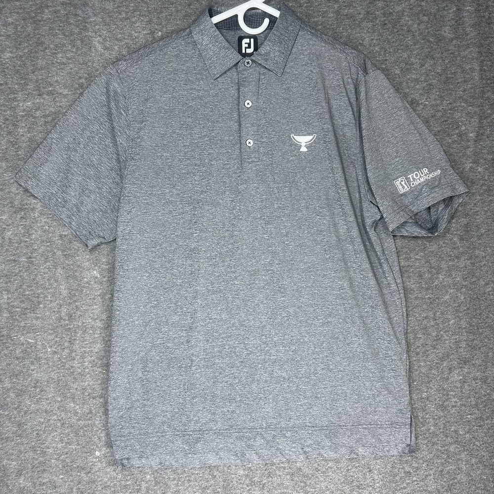 FootJoy Polo Shirt‎ Mens M Gray Fedex cup PGA Tour Championship